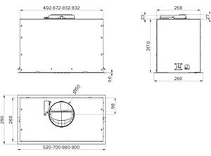 Okap FABER Inka Lux Evo A52 BiaÅy mat 540m3/h 64dB klasa B