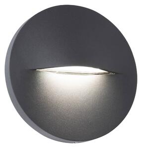 Viokef Kinkiet zewnętrzny LED Vita, ciemnoszary, Ø 14 cm