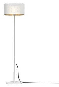 Lampa stojąca podłogowa loftowa abażur biała siateczka ze złotym wnętrzem 1xE27 15W Loft shade Luminex