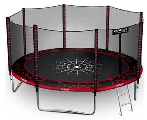 Trampolina ogrodowa 374cm 12ft drabinka siatka zew. Neo-Sport