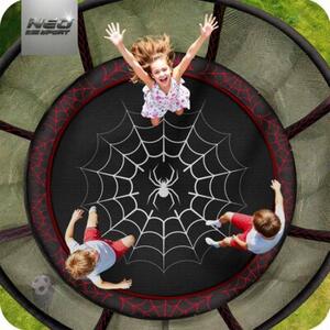 Trampolina ogrodowa 374cm 12ft drabinka siatka zew. Neo-Sport