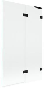 Mexen Lunar L parawan nawannowy 2-skrzydłowy prawy 110 x 150 cm, transparent, czarny - 897L-110-100-70-00-P