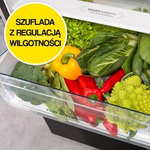 Lodówka HISENSE RB440N4AFA No Frost 201.7cm Czarna Licowane drzwi Szuflada z regulacją wilgotności