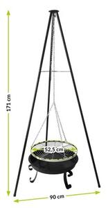 Grill ogniskowy MIRPOL MIR338 Średnica rusztu 52.5cm