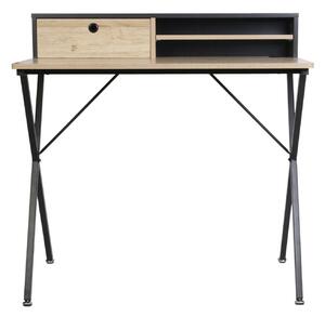 Biurko Cambridge naturalne/ czarne