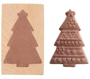 Foremka do ciastek drewniana choinka 13x8 cm