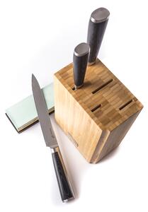 Zestaw 3 noży G21 Damascus Premium w bloku bambusowym, pudełko + kamień szlifierski