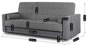 Wersalka RozkÅadana Sofa Kanapa Z FunkcjÄ Spania Dwuosobowa Szara MALTA