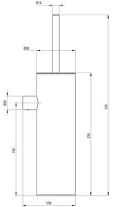 Szczotka WC DEANTE Round ADR R721 Złoto szczotkowane