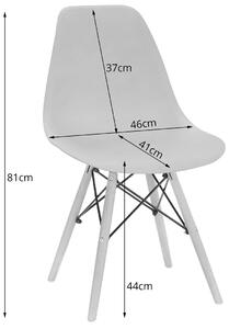 Komplet biały stół 80 cm z 3 krzesłami do kuchni - Osato 4X 12 kolorów