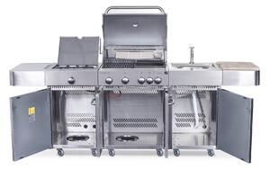 Grill gazowy G21 Arizona, BBQ kuchnia Premium Line 6 palników + pokrowiec i zestaw do czyszczenia