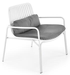 Białe nowoczesne krzesło ogrodowe - Pefo