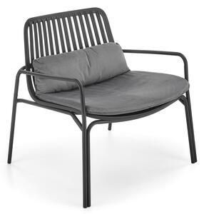 Czarne nowoczesne krzesło do ogrodu - Pefo