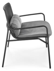 Czarne nowoczesne krzesło do ogrodu - Pefo