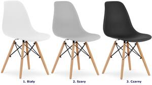 Zestaw biały okrągły stół 100 cm i 4 krzesła - Osato 7X 3 kolory
