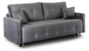 Sofa RozkÅadana Kanapa Z FunkcjÄ Spania Wersalka Dwuosobowa Szara SEUL