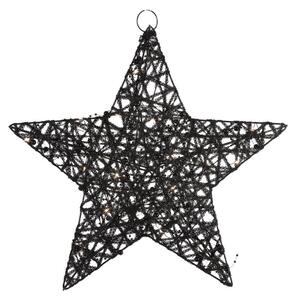 Dekoracja świąteczna gwiazda STARIELLE z oświetleniem LED 30 cm, czarna
