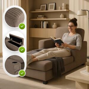Fotel Wypoczynkowy Kanapa Sofa Do Salonu Sypialni Tapicerowany NEO BeÅ¼owy