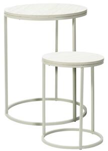 Zestaw stolikÃ³w kawowych HOME & STYLING COLLECTION BiaÅy Metal (2 szt.)