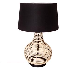 Abażurowa lampka nocna Granada czarna lampa na stolik