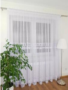 DÅuga firana z podwÃ³jnÄ gipiurÄ biaÅa 400cm x 250cm