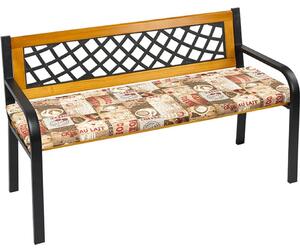 Gładka poduszka na ławkę – 40 x 150 cm – brązowa, czerwona