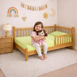 Prześcieradło Frotte z Gumką 60x120 do Łóżeczka Dziecięcego Bawełna Limonka