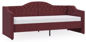Rama łóżka, USB, fioletowa, obita tkaniną, 90x200 cm