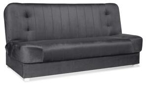 Wersalka RozkÅadana Sofa Z FunkcjÄ Spania Dwuosobowa Welurowa Szara PIANO 2