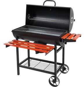 Grill ogrodowy węglowy LUND 99908 Zamykany, beczka, półka boczna, termometr, popielnik