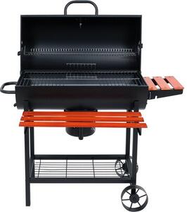Grill ogrodowy węglowy LUND 99908 Zamykany, beczka, półka boczna, termometr, popielnik