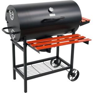 Grill ogrodowy węglowy LUND 99908 Zamykany, beczka, półka boczna, termometr, popielnik