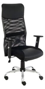 Fotel biurowy Plus R (HIT R) - ergonomiczny, obrotowy, wygodny dla kręgosłupa, czarny, siatkowy
