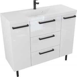 Szafka Umywalkowa Stojąca w stylu Loft ATHOS 100 cm D - Uchwyt Czarny Mat