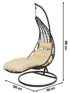 Fotel podwieszany PATIO 47157 Titus Brązowy