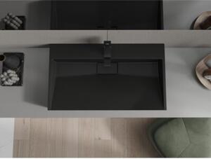 Mexen Ava umywalka nablatowa z konglomeratu 1/O 80 x 46 cm, czarna - 23018071