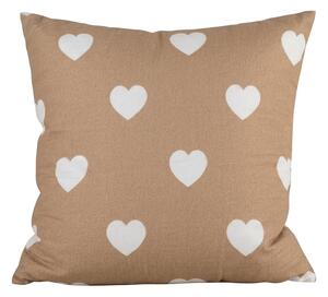 Poszewka na poduszkę z mikrofibry CARAMHEART 45x45 cm, brązowy