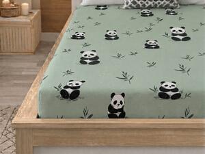 Prześcieradło z mikrofibry PANDA RELAX miętowe 90x200 cm