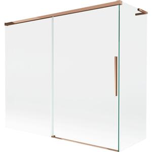 Mexen Rox L parawan nawannowy 2-skrzydłowy rozsuwany 180 + 90 x 150 cm, transparent, różowe złoto - 8C9L-180-090-60-00