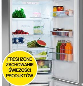 Lodówka AMICA FK2695.4FTX(E) No Frost 170cm Inox