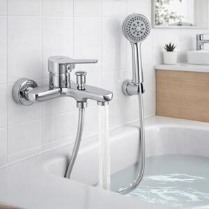 Bateria wannowa ścienna Estiva DESEA Chrome srebrna 1 szt