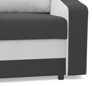 Sofa rozkÅadana, mikrofaza, AURELO, 148x87x90 cm, czarny, biaÅy | TYLETEGOTU