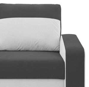 Sofa rozkÅadana, mikrofaza, AURELO, 148x87x90 cm, czarny, biaÅy | TYLETEGOTU