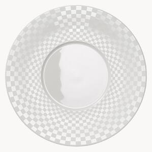 Komplet podstawek z porcelany kostnej Cross White, 6 elem