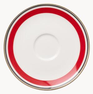 Komplet spodków z porcelany kostnej Capri, 6 elem