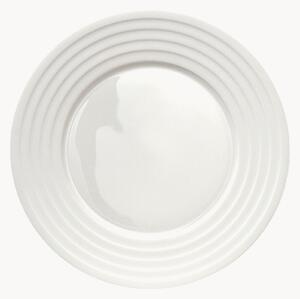 Komplet talerzy deserowych z porcelany kostnej Cross White, 6 elem