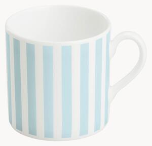 Komplet filiżanek do espresso z porcelany kostnej Pastel Stripes, 6 elem