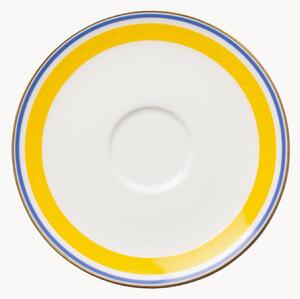 Komplet spodków z porcelany kostnej Capri, 6 elem