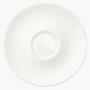 Komplet spodków z porcelany kostnej Cross White, 6 elem