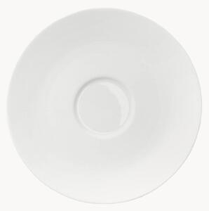 Komplet spodków z porcelany kostnej Cross White, 6 elem